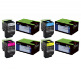 ~Brand New Original Lexmark CX310 Laser Toner Cartridge Set Black Cyan Magenta Yellow
