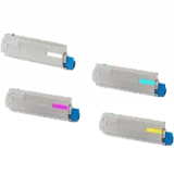 Okidata C831 Laser Toner Cartridge Set Black Yellow Magenta Cyan