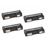 RICOH SP C250 (C250A) Laser Toner Cartridge Set Black Cyan Magenta Yellow