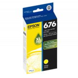 ~Brand New Original EPSON T676XL420 676XL High Yield INK / INKJET Cartridge Yellow