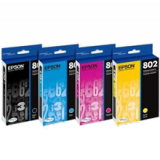 ~Brand New Original EPSON T802XL T802 INK / INKJET Set High Yield Black + Standard Yield Cyan Magenta Yellow