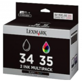 ~Brand New Original LEXMARK 18C0034 / 18C0035 High Yield INK / INKJET Cartridge Combo Black Tri-Color