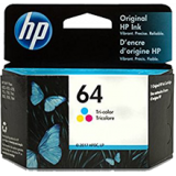 ~Brand New Original HP N9J89AN  (HP 64) INK / INKJET Cartridge Tri-Color