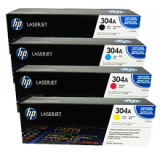 ~Brand New Original HP CP2025 Laser Toner Cartridge Set Black Cyan Yellow Magenta