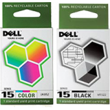 ~Brand New Original DELL Series 15 INK / INKJET Cartridge Combo Black Color