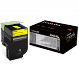 ~Brand New Original Lexmark 80C1SY0 Laser Toner Cartridge Yellow