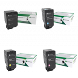~Brand New Original LEXMARK Low Yield CS720 / C725 / CX725 Laser Toner Cartridge Set Black Cyan Magenta Yellow