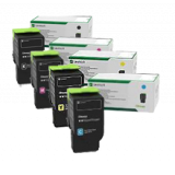 ~BRAND NEW ORIGINAL LEXMARK 78C10 LASER TONER CARTRIDGE SET BLACK CYAN MAGENTA YELLOW